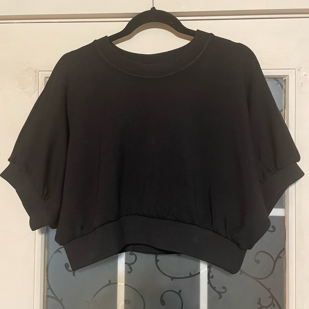 Sweaty Betty Womens Urban Black Cropped Sweats Think Super Soft Dance NEW $88